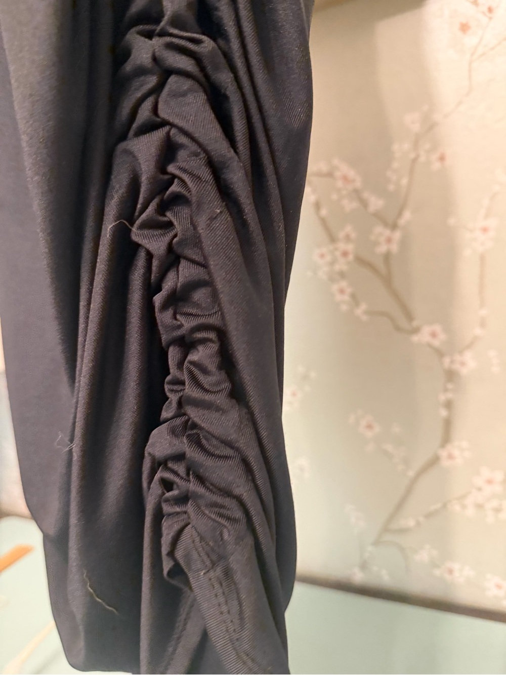 Threadbare Ruched Black Ruched Mini Dress - Picture 5 of 7